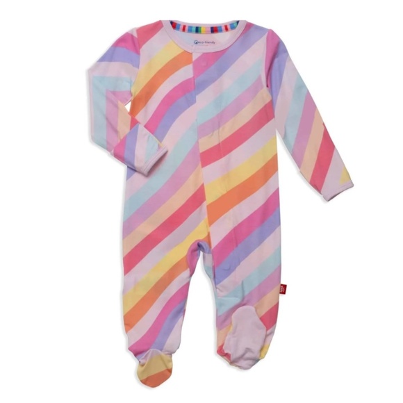 Pink shine modal magnetic parent favorite footie (0-3M) - Picture 2 of 2